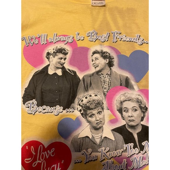 Vintage Womens  T-Shirt I Love Lucy Best Friends 2005 Fruit of the Loom xSz M I - Picture 5 of 8